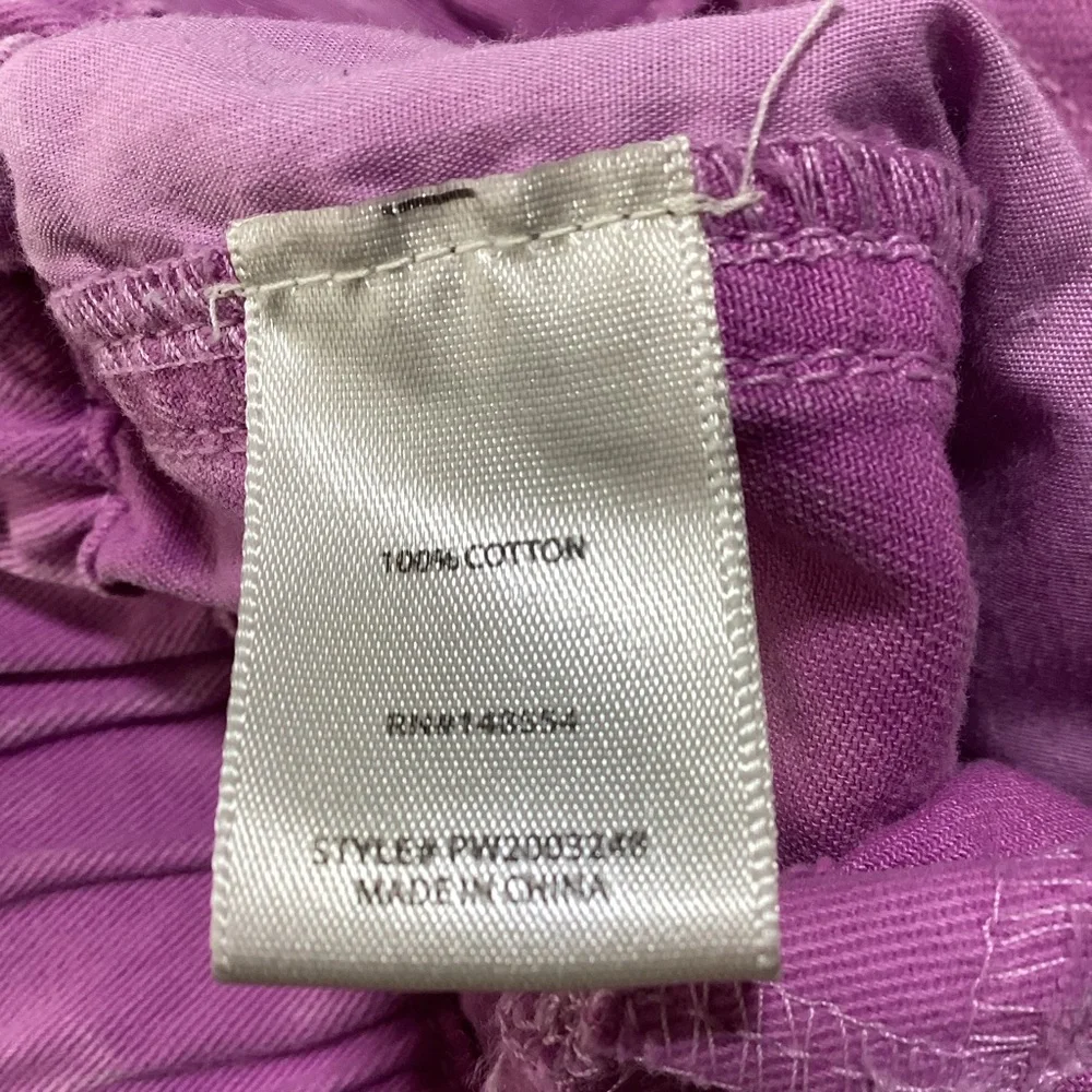 High Waist Pink Ruffled Women's Cotton Shorts - Picture 5 of 6